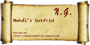 Nehéz Gotfrid névjegykártya